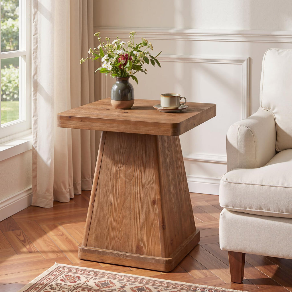 Solid Wood Side Table Set of 2 R26289