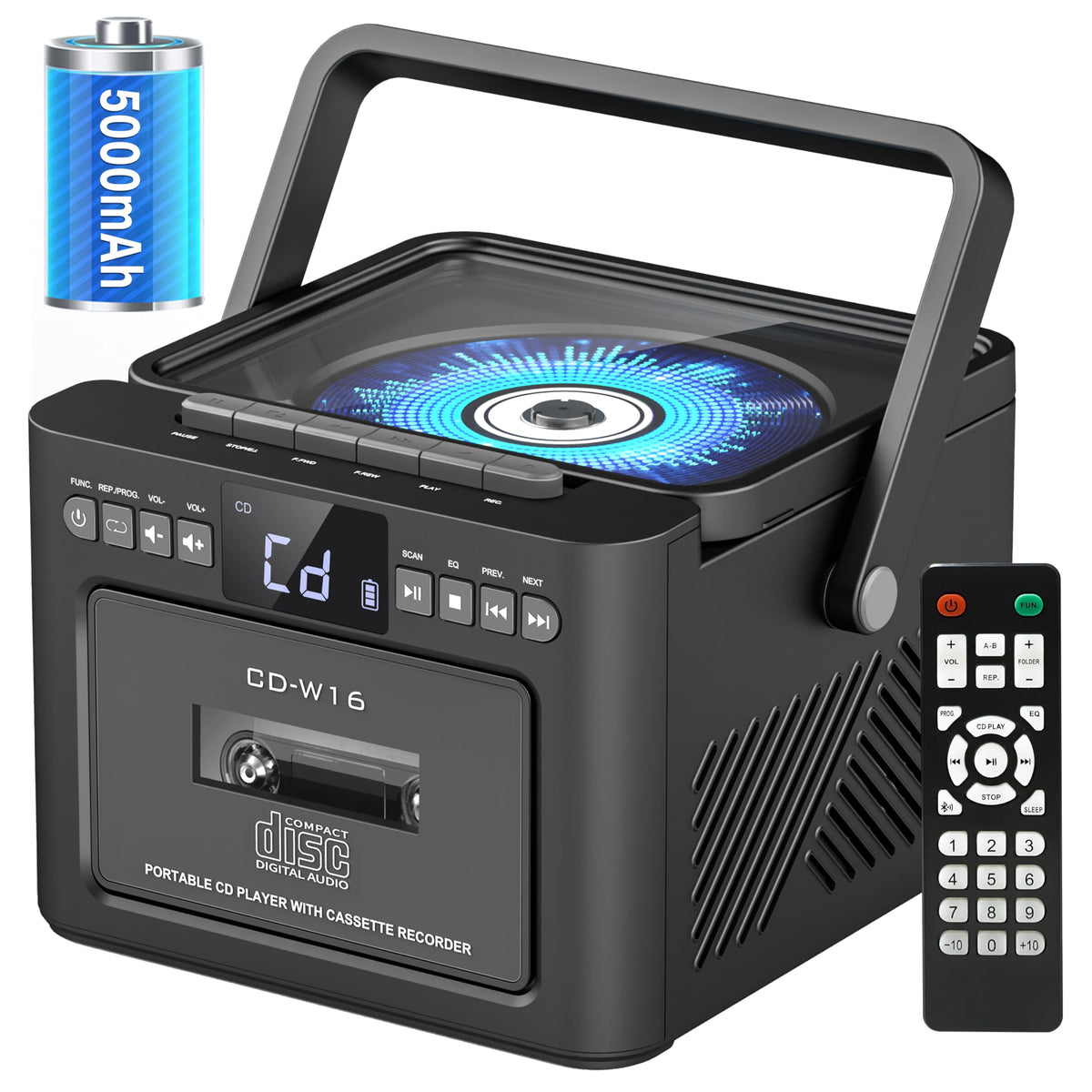 Boombox Cassette CD Player Combo with Bluetooth C88650