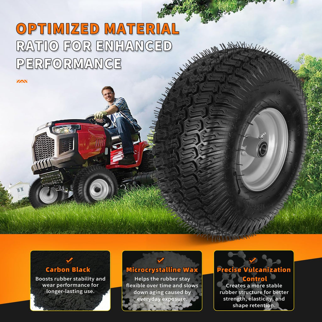 2 Pack 15x6.00-6nhs Tubeless Lawn Mower Tires and Wheel X983599