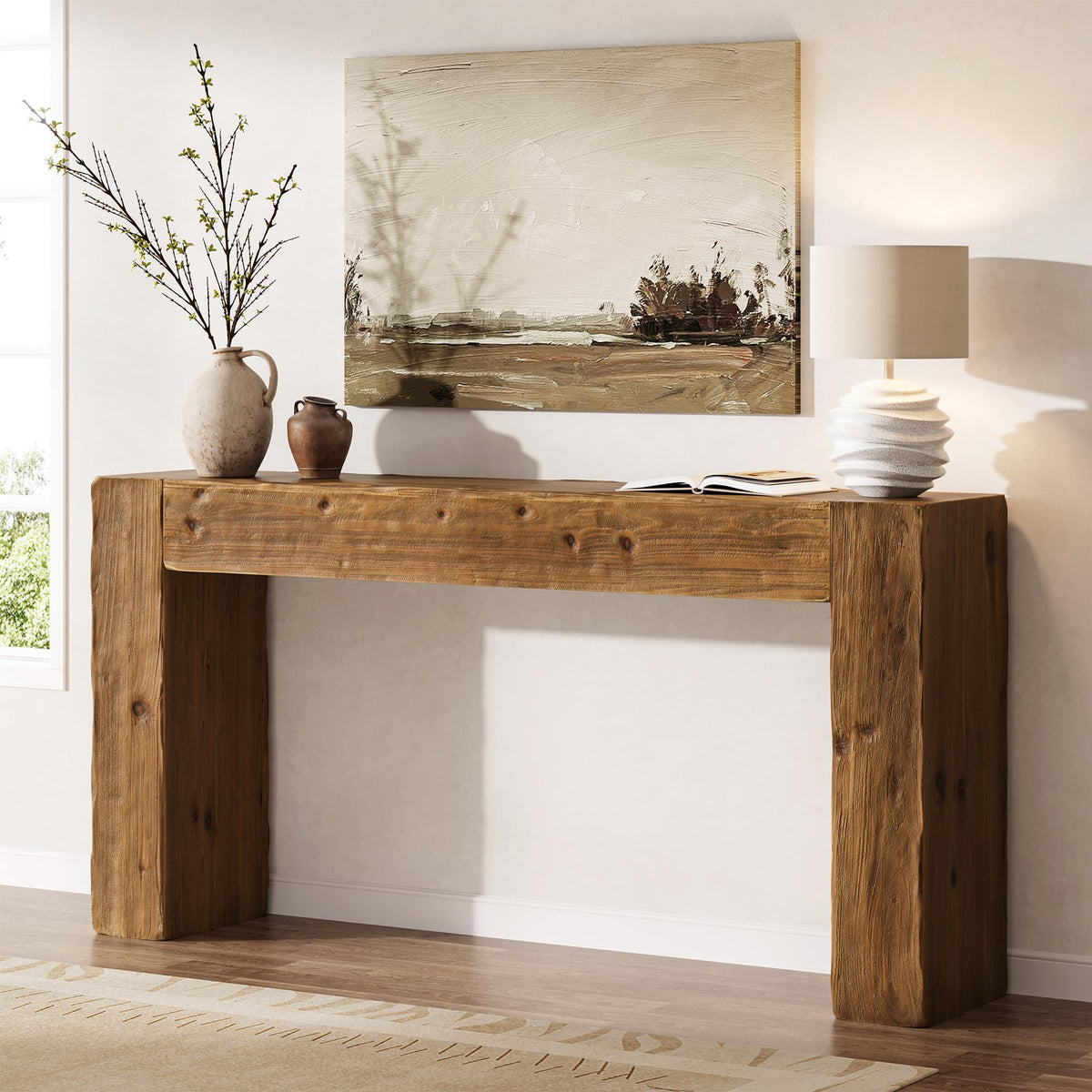Solid Wood 63-Inch Console Table V19931