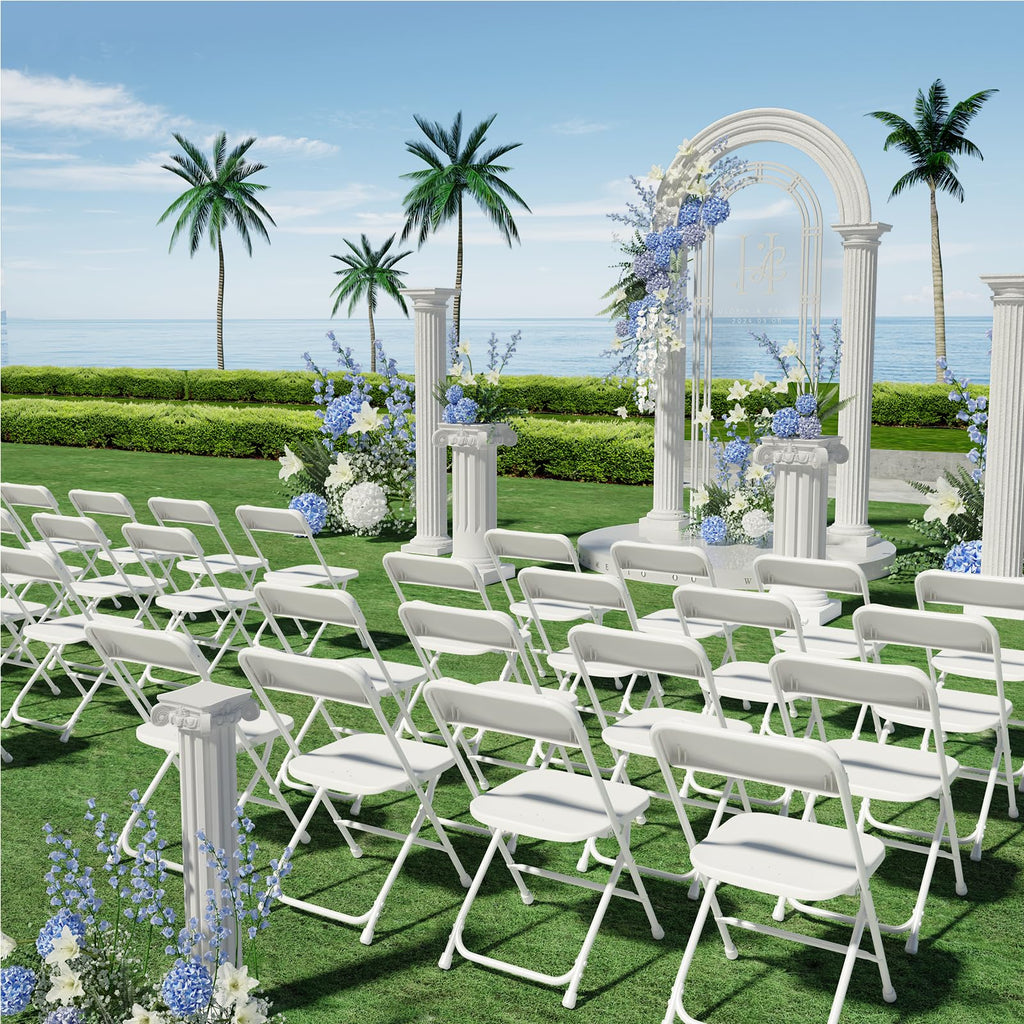 10 Pack Folding Chairs with Steel Frame R72164