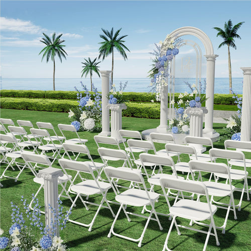10 Pack Folding Chairs with Steel Frame R72164