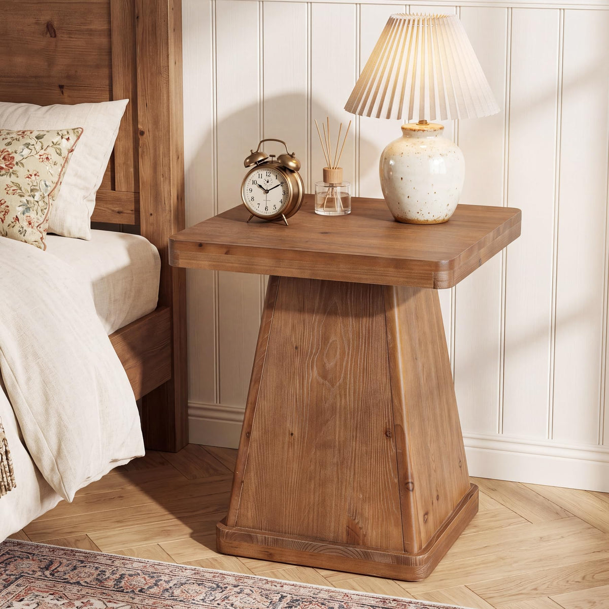 Solid Wood Side Table Set of 2 R26289