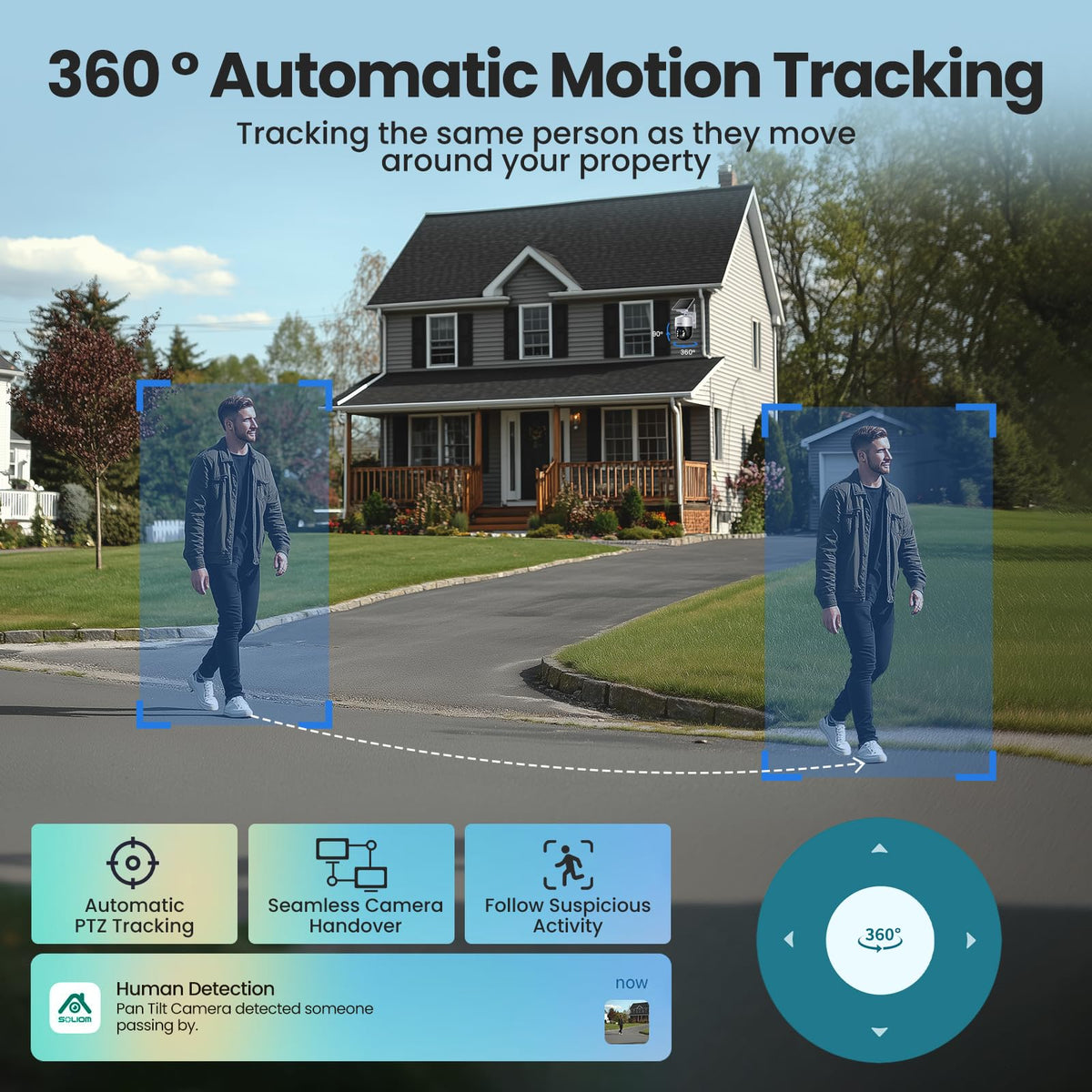4K Solar Security Cameras Wireless Outdoor System 4-Cam Kit D513