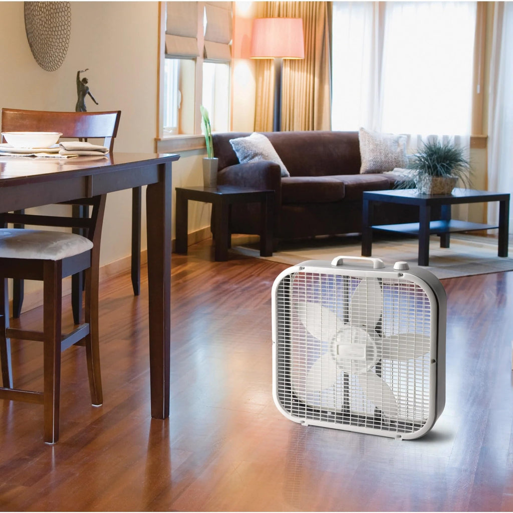 20 Inch 3 Speed White Box Fan D752