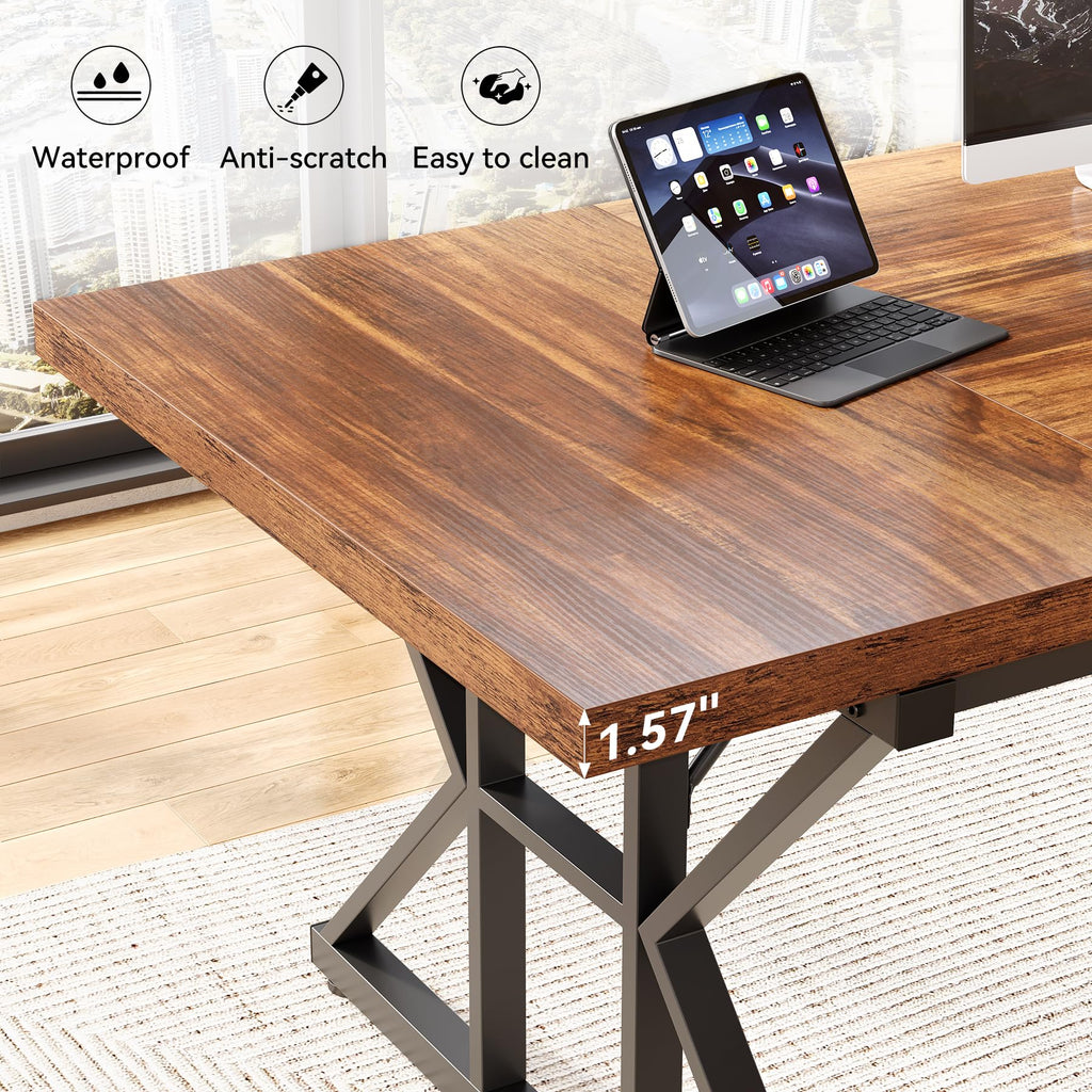 70.8-Inch Wooden Office Desk Y590349