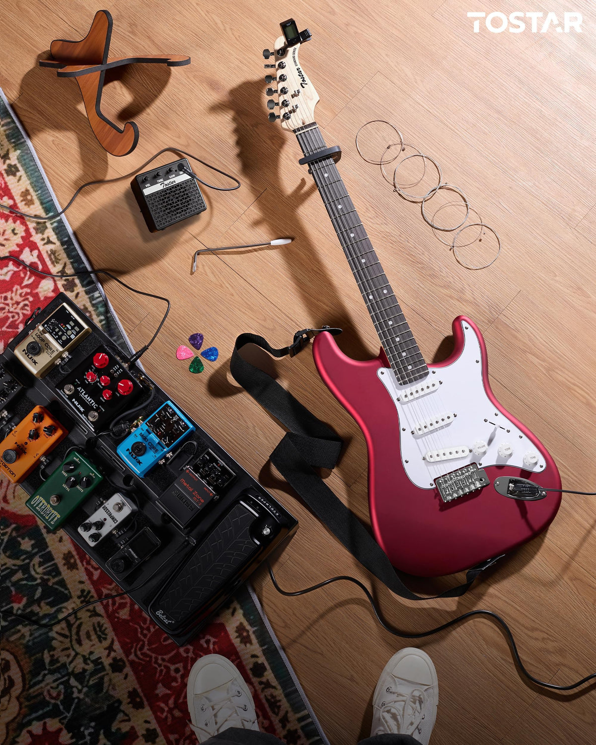 Red Electric Guitar Kit T8390