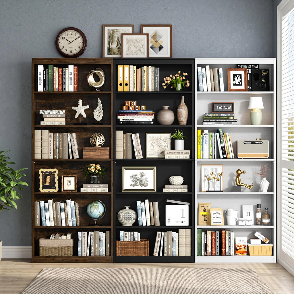 6-Tier Black Bookshelf K73129